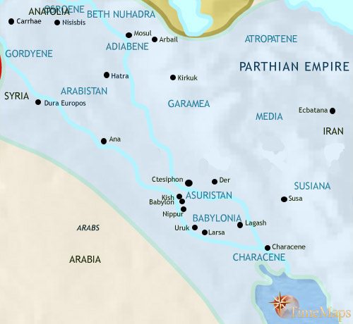 Map of Iraq at 30BCE