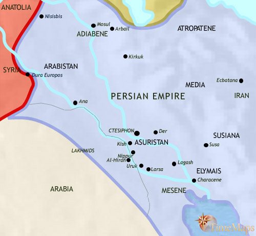 Map of Iraq at 500CE