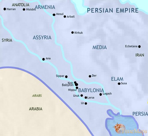 Map of Iraq at 500BCE