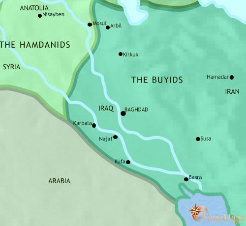 Map of Iraq at 979CE