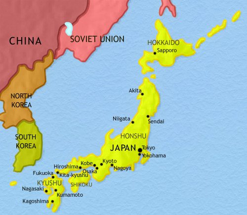 Map of Japan at 1960CE