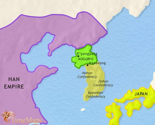 Map of Korea at 200CE