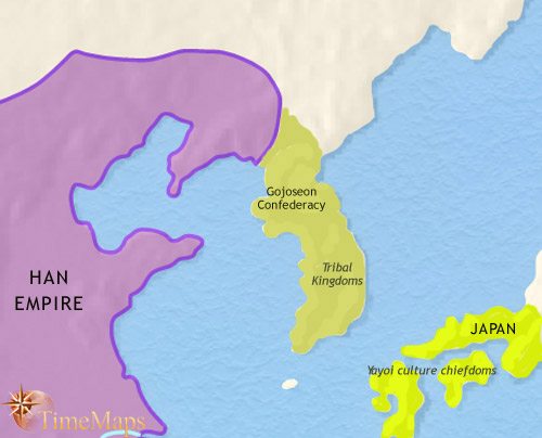 Map of Korea at 200BCE