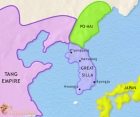 Map of Korea at 750CE