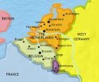 Map of The Low Countries at 1960CE