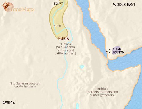 Map of North East Africa at 1000BCE