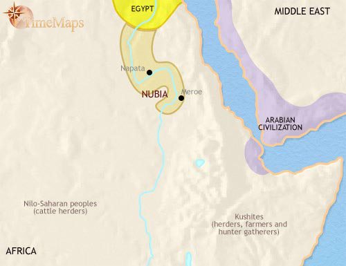 Map of North East Africa at 200BCE