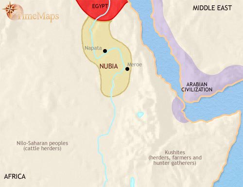 Map of North East Africa at 30BCE