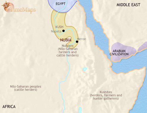 Map of North East Africa at 500BCE