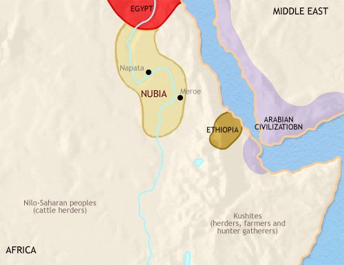 Map of North East Africa at 200CE