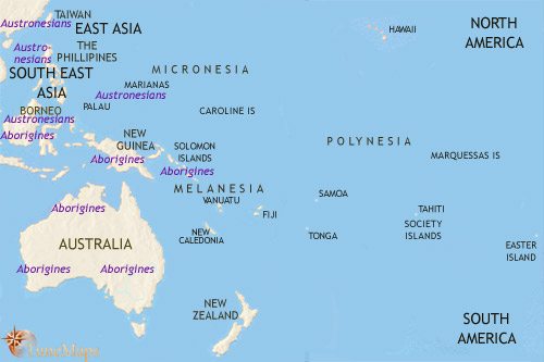 Map of Oceania at 1500BCE