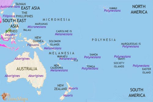 Map of Oceania at 1453CE