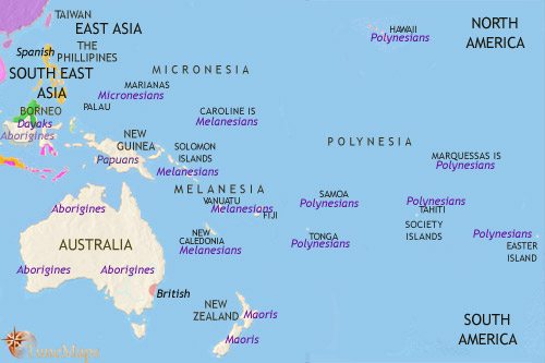 Map of Oceania at 1837CE