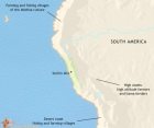Map of Peru, Ecuador and Bolivia at 1000BCE
