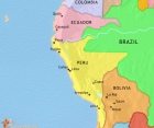 Map of Peru, Ecuador and Bolivia at 1871CE
