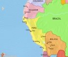 Map of Peru, Ecuador and Bolivia at 1914CE