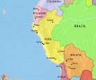 Map of Peru, Ecuador and Bolivia at 2005CE