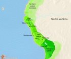Map of Peru, Ecuador and Bolivia at 750CE