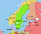 Map of Scandinavia at 1960CE