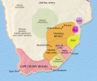 Map of Southern Africa at 1871CE