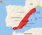 Map of Spain and Portugal at 200BCE