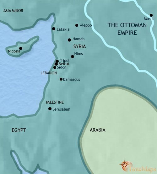 Map of Syria at 1648CE