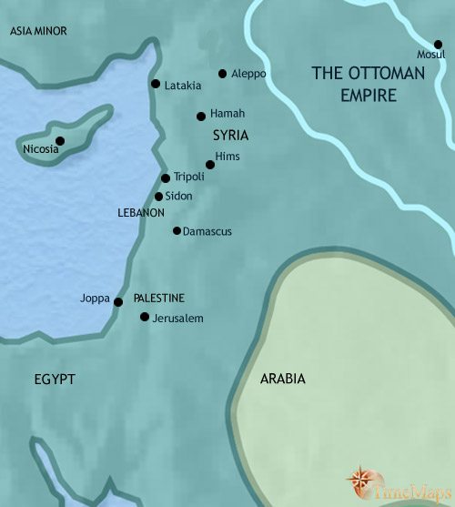 Map of Syria at 1789CE
