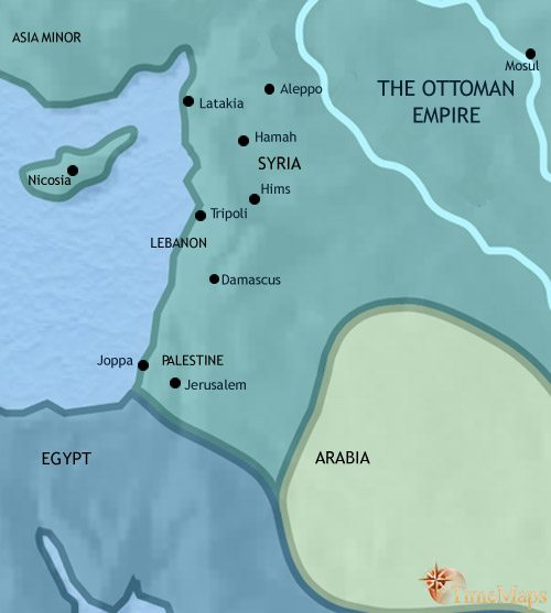 Map of Syria at 1837CE