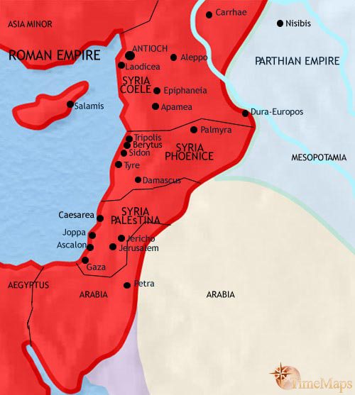 Map of Syria at 200CE