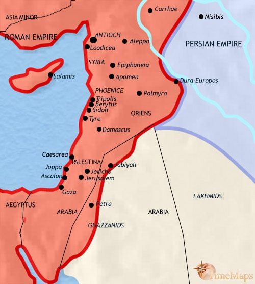 Map of Syria at 500CE