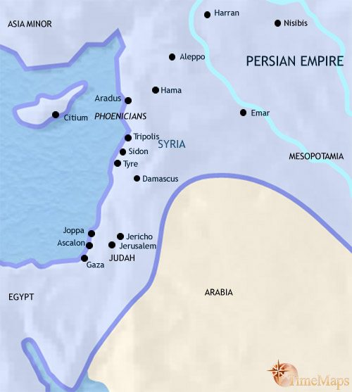 Map of Syria at 500BCE