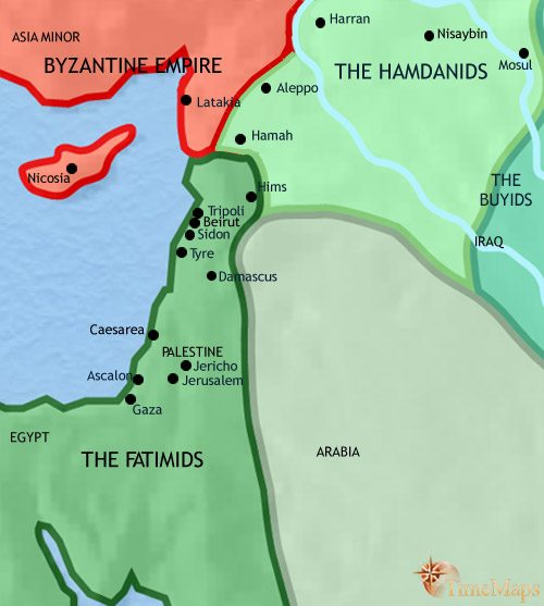 Map of Syria at 979CE