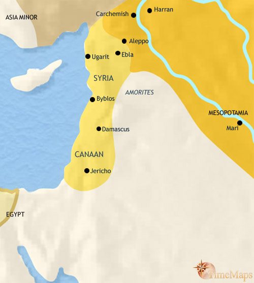 Map of Syria at 2500BCE