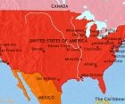 Map of The USA at 1871CE