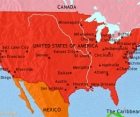 Map of The USA at 1914CE
