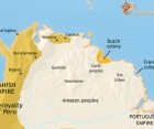 Map of Venezuela, Colombia and the Guianas at 1648CE