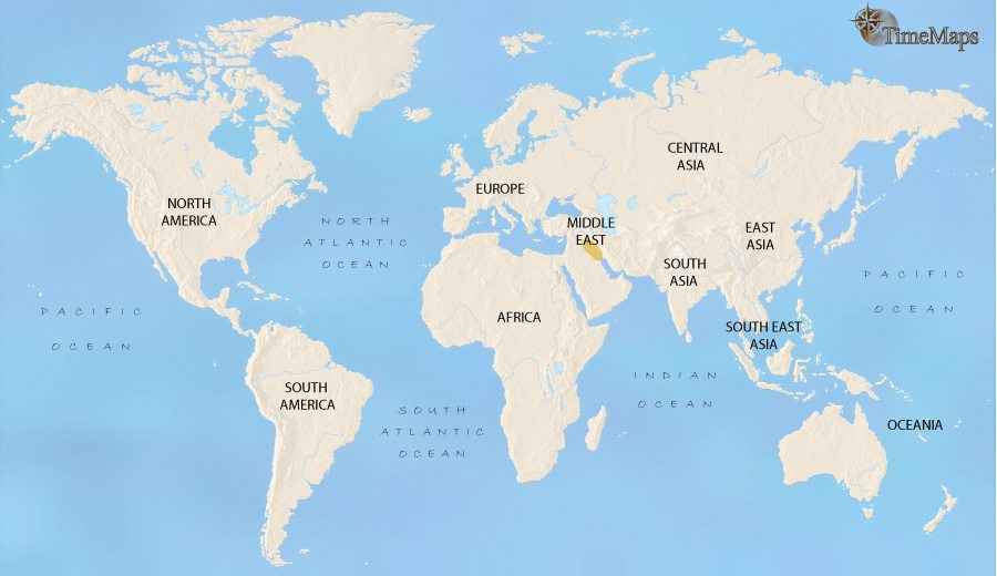 Map of World at 3500BCE
