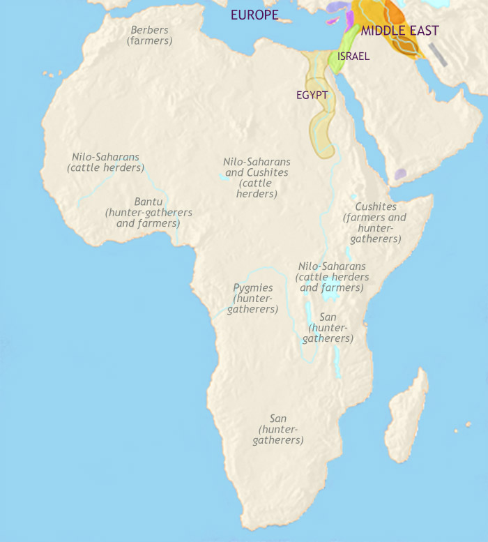 Map of Africa at 1000BCE