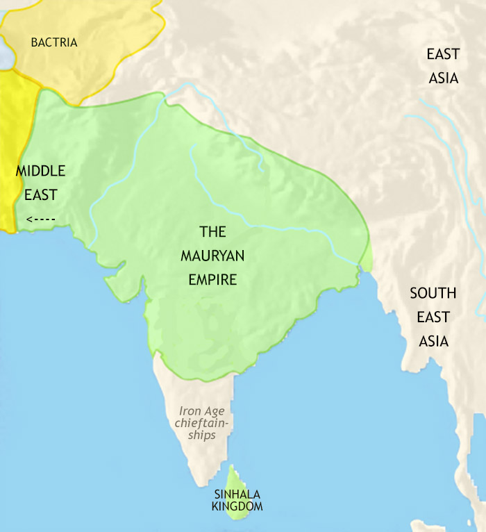 Map of India and South Asia at 200BCE